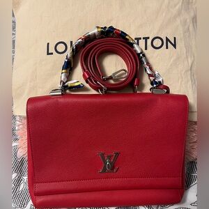 Louis Vuitton  Red Leather sling Bag